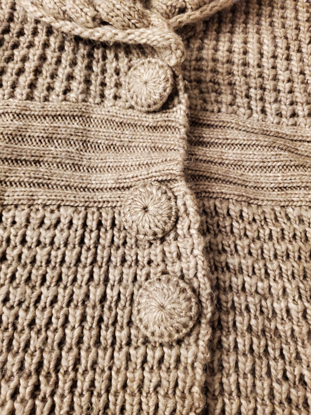 Dress Barn Taupe Knit Long Sleeve Cardigan Dress S - Picture 8 of 16